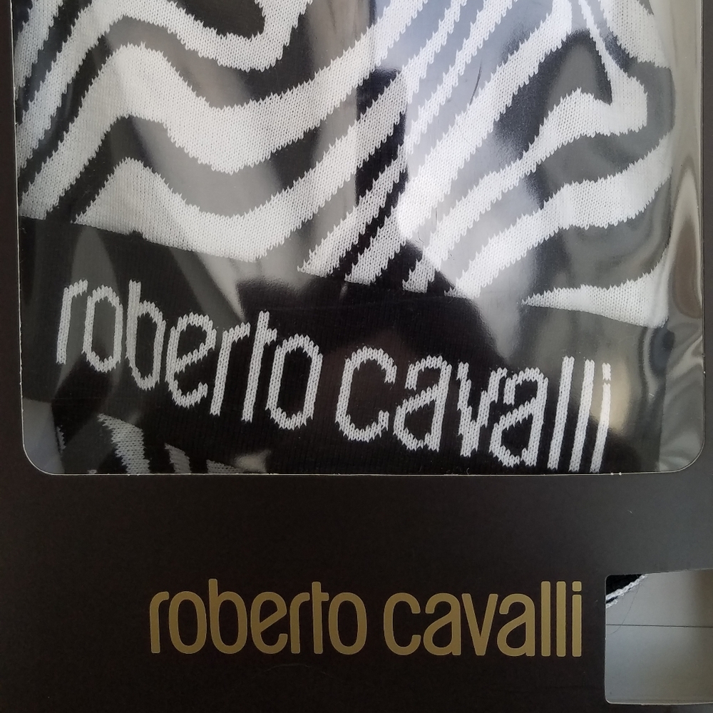 New Women's "Roberto Cavalli" Scarf & Knit Hat